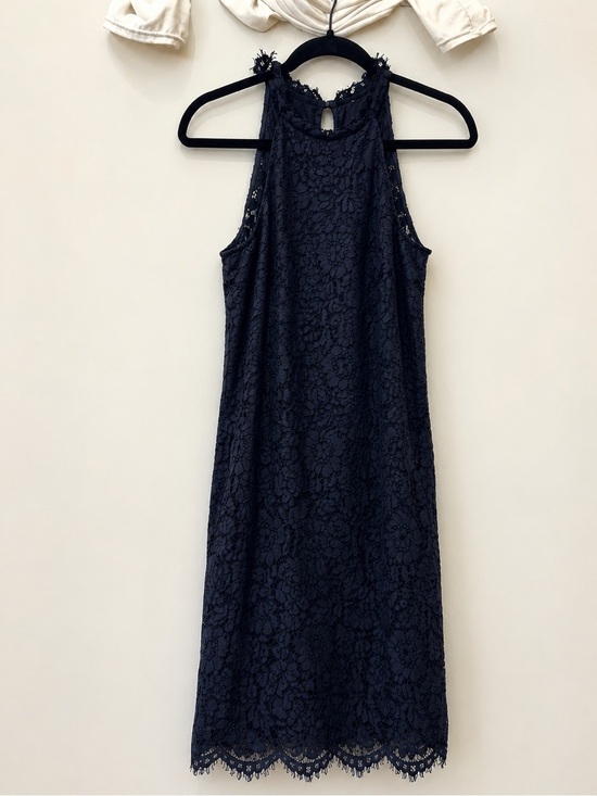 BB Dakota Dresses & Skirts - BB Dakota Navy Floral Lace Halter Shift Dress Size 4